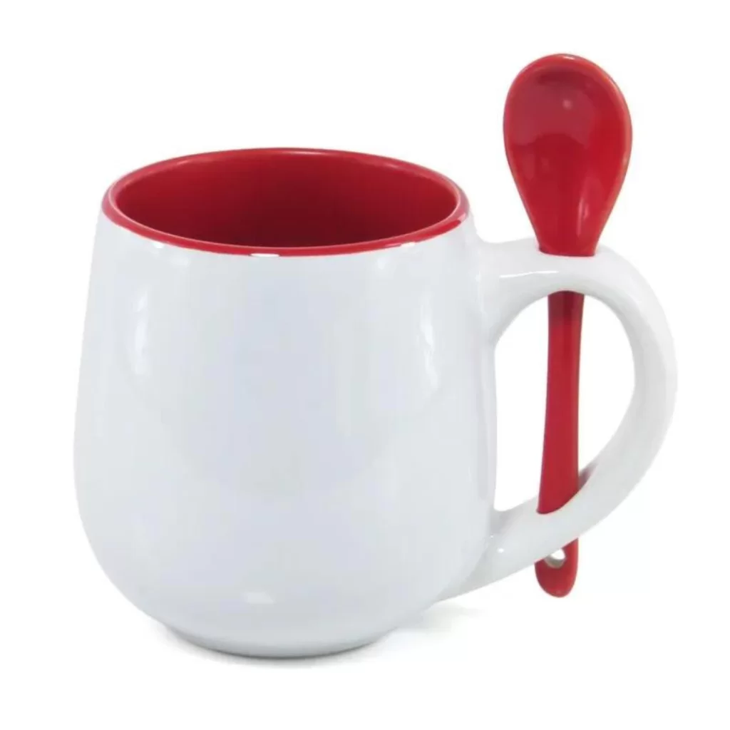 Caneca Belly com Colher e Interior Colorido - Imagem 2